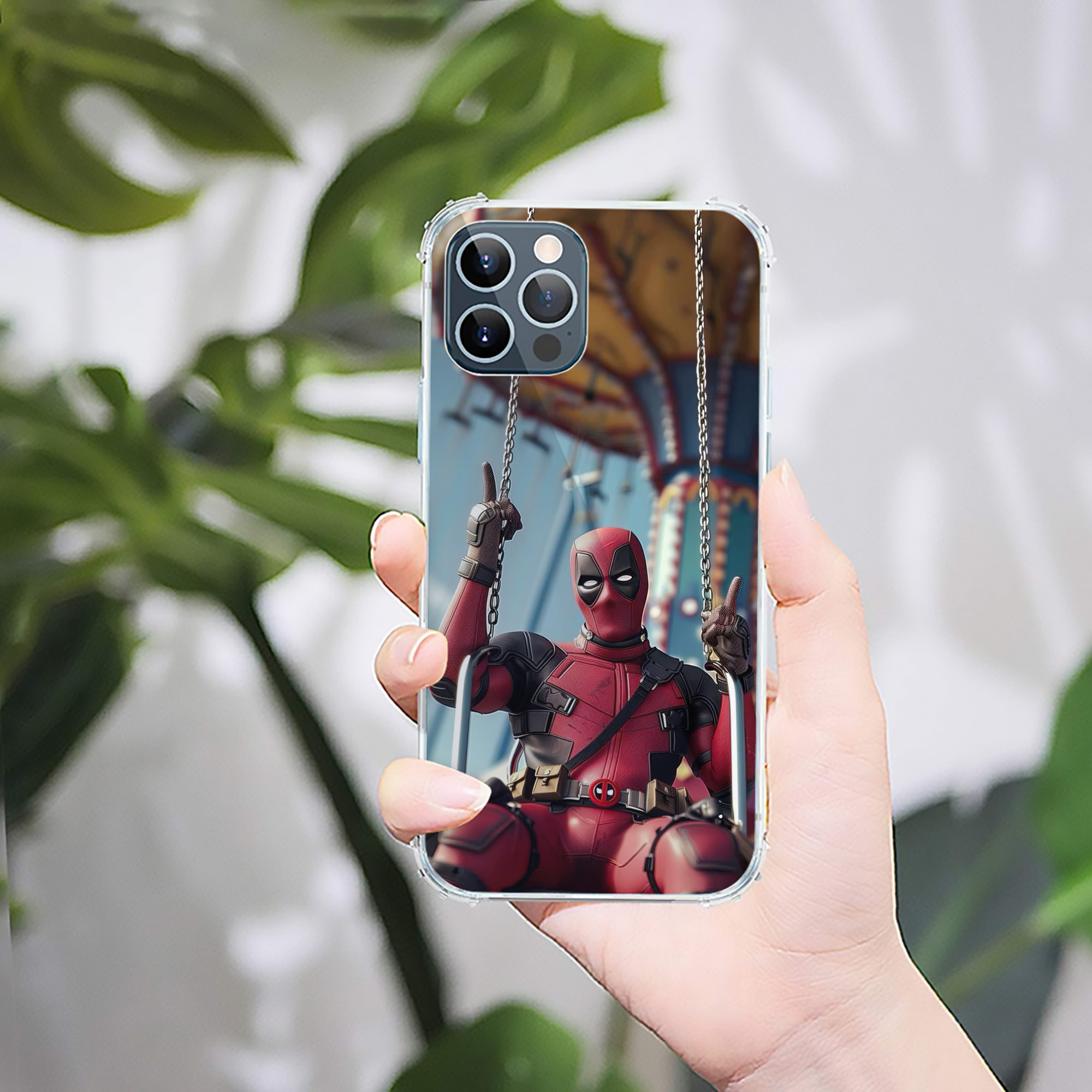 （画像用） Deadpool デッドプール 【iPhone 12シリーズ対応】透明スマホケース（クリアソフトケース）